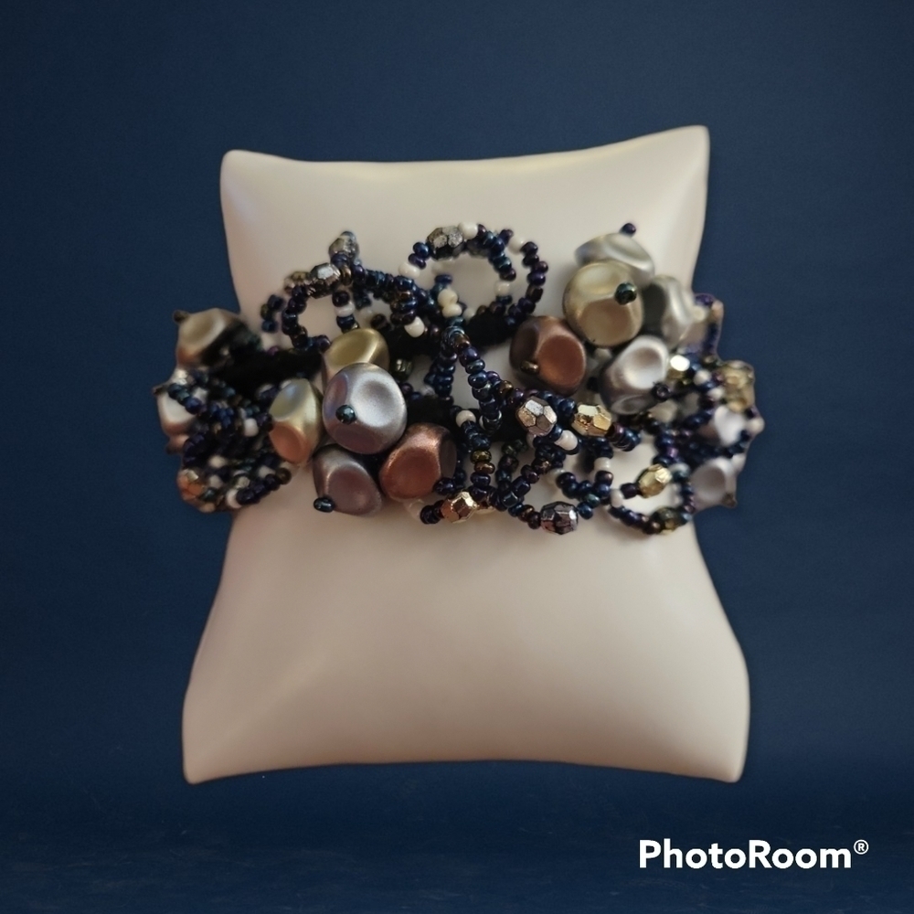 3/$30 Mermaidcore Seed Beaded Cluster Fringe Bracelet Ponytail Wrap Holder